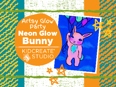 Kidcreate Studio - San Antonio. Artsy Glow Party- Neon Glow Bunny (5-12 years)
